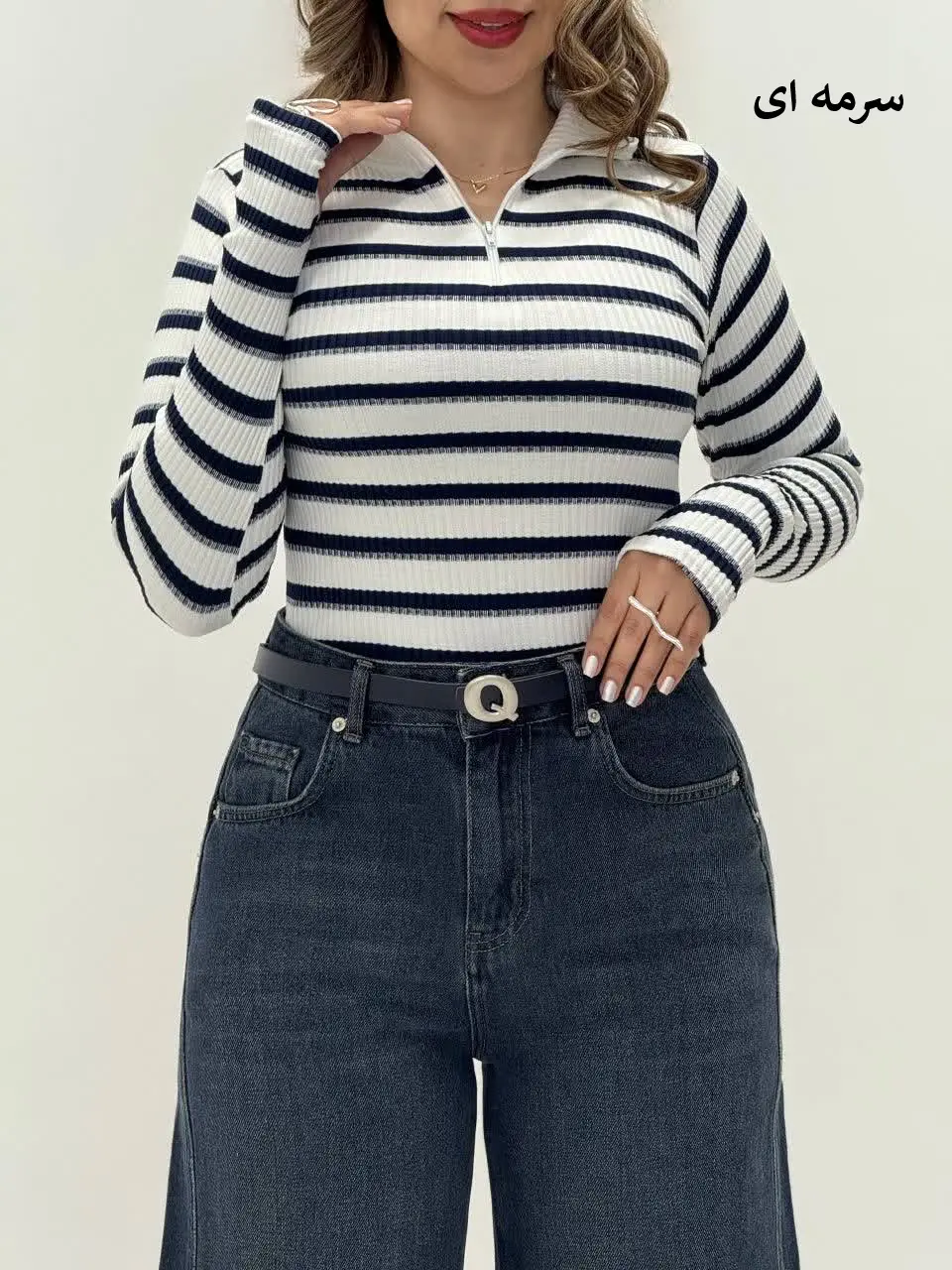 3684-بلوز نیم زیپ کد 110196